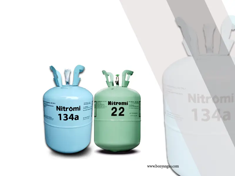 انواع گاز های مبرد برند نیترومی r22 - 134A